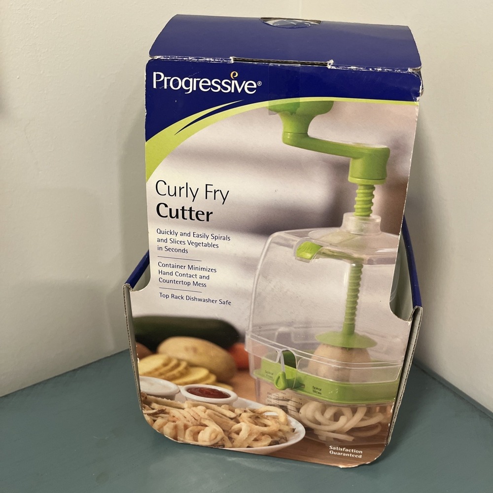 Progressive Curly Fry Cutter~Fruit‎ Vegetable Spiral Slicer Cutter Quick Easy